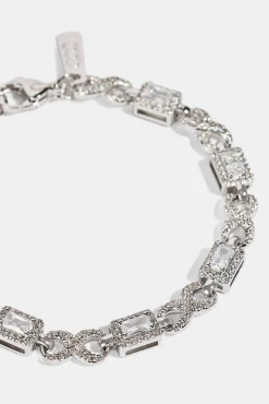 Iced Clear Baguette Stone Infinity Link Bracelet - 6mm