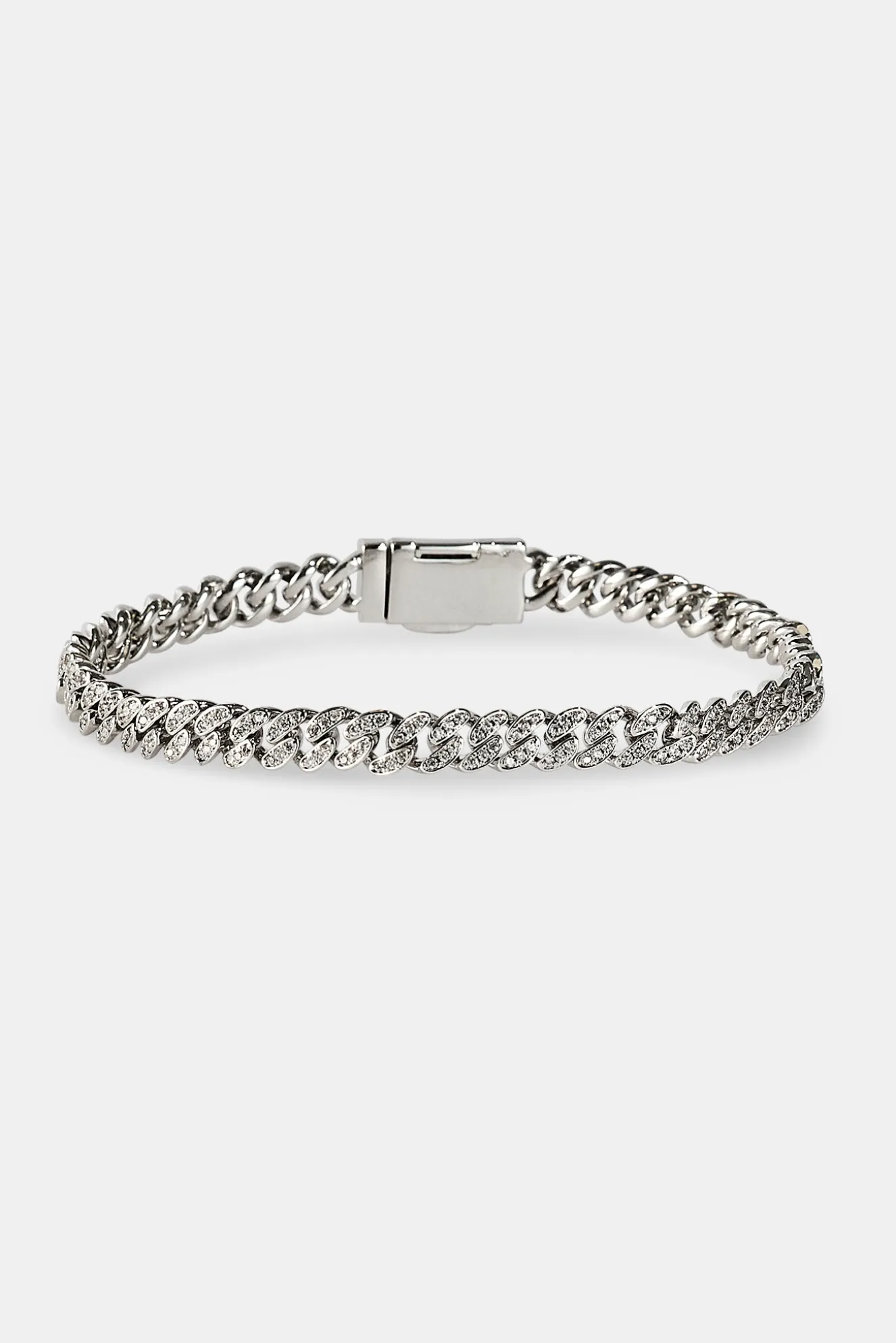 Iced Cuban Bracelet - 6mm - White
