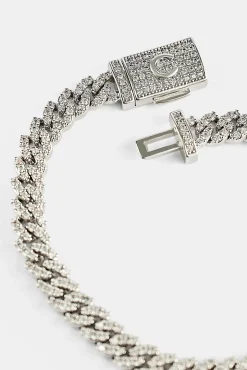 Iced Cuban Link Bracelet - 5mm - White