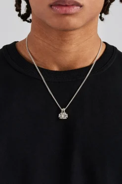Iced Double Cross Motif Cuban Necklace - 10mm
