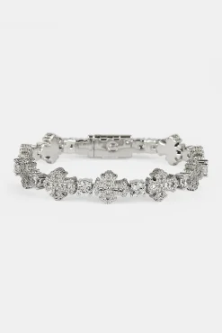 Iced Drop Cross Bracelet - 10mm