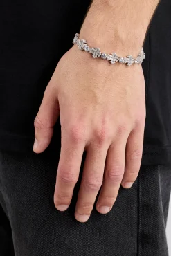 Iced Drop Cross Bracelet - 10mm