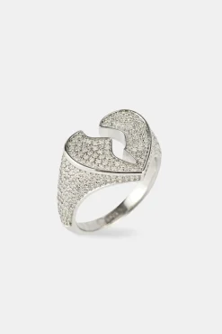 Iced Heartbreak Ring - 15mm - White
