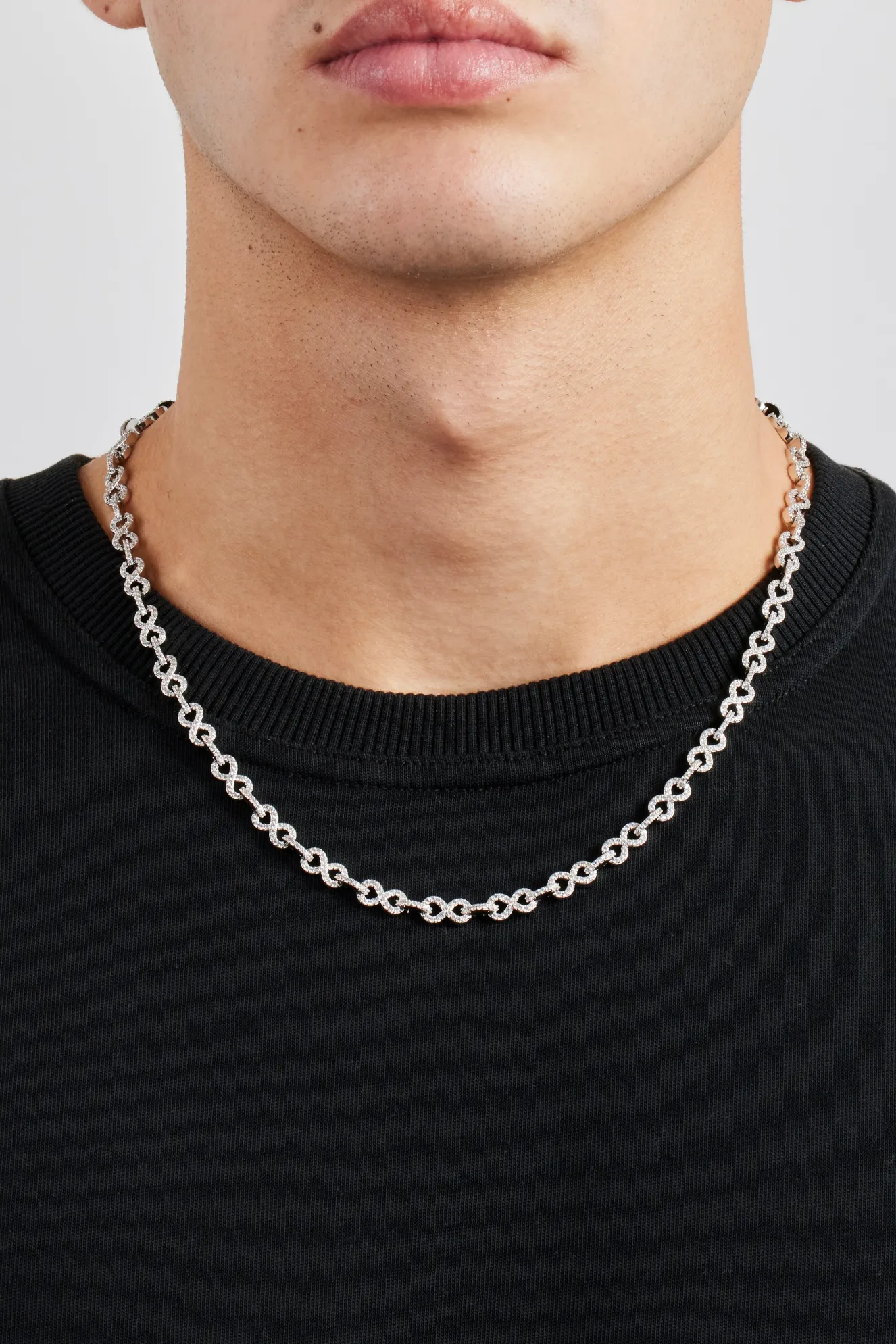 Iced Infinity Link Chain - 6mm