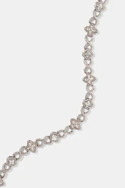 Iced Infinity & Motif Chain - 6mm - White