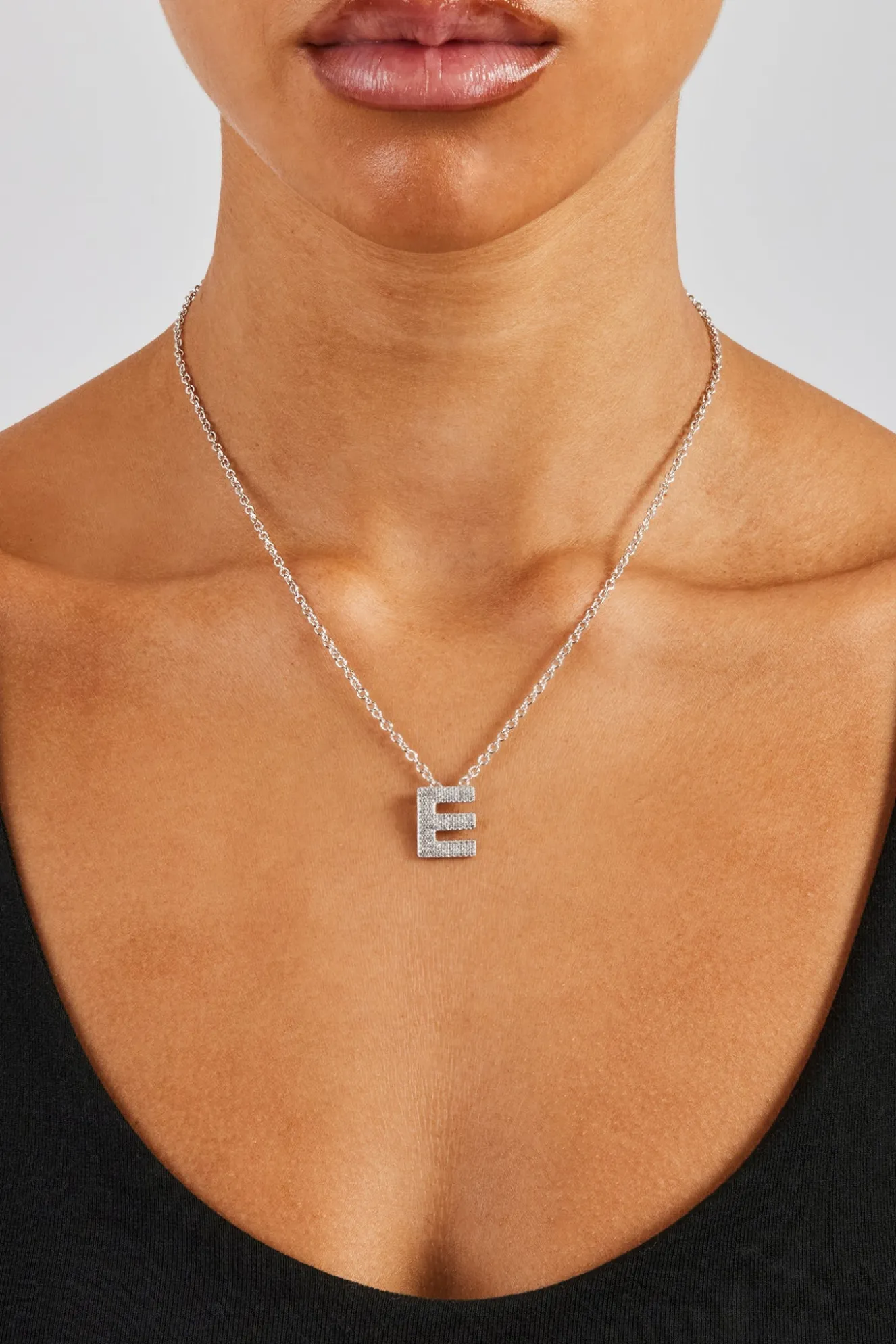 Iced Initial Necklace - 20mm