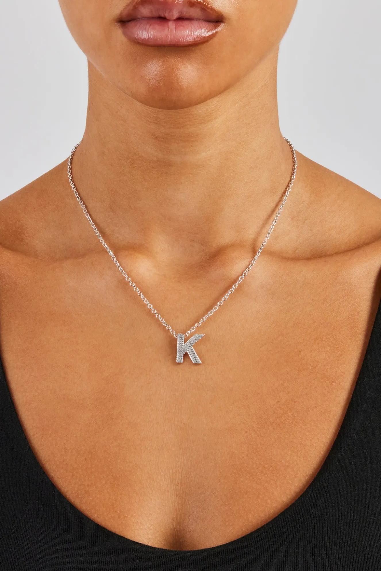 Iced Initial Necklace - 20mm