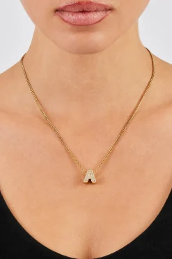Iced Letter Pendant - 12mm