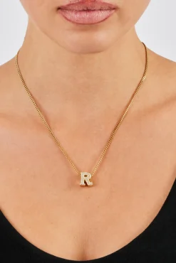 Iced Letter Pendant - 12mm