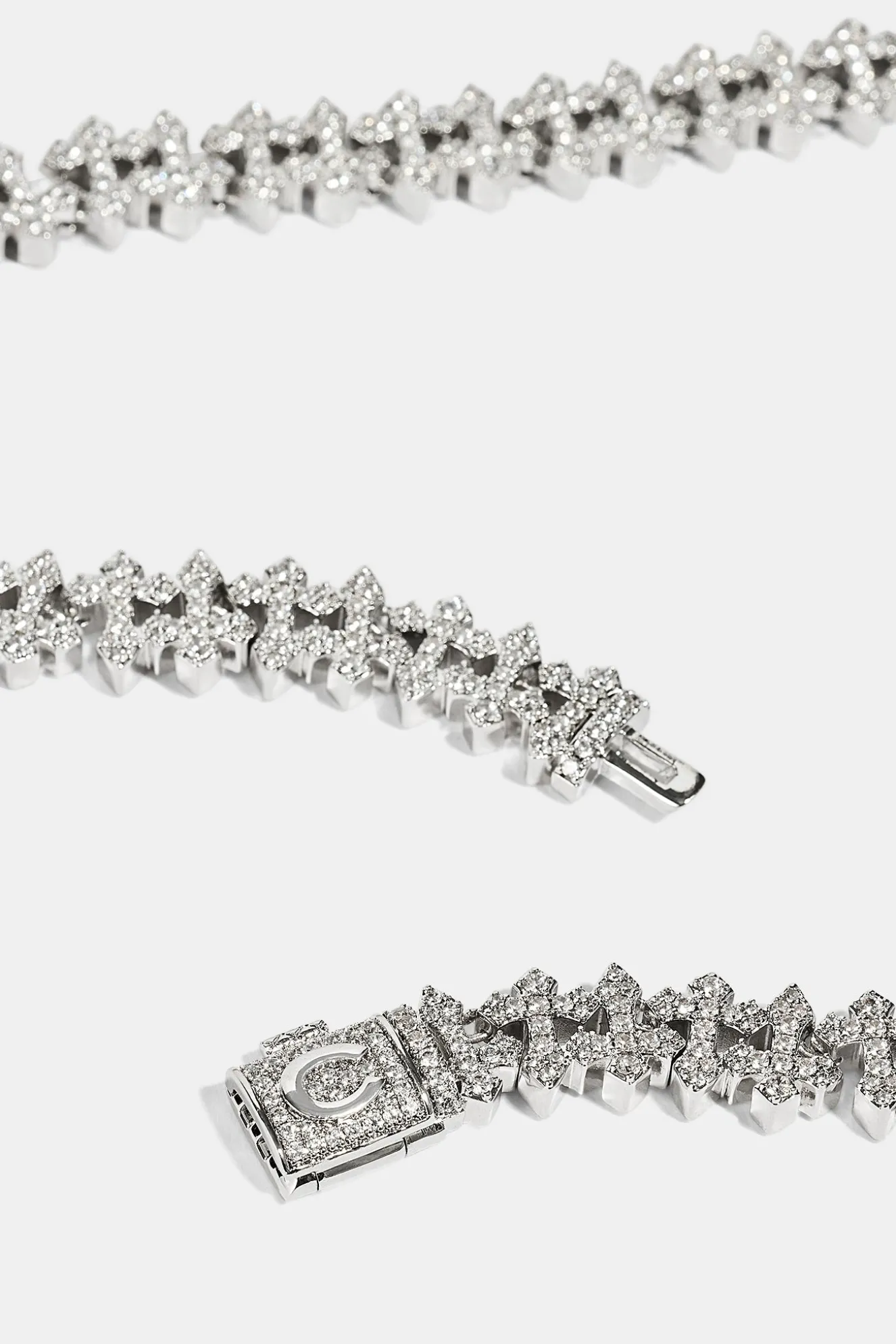 Iced Micro Cross Chain - 10mm - White