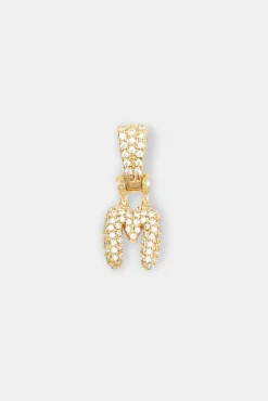 Iced Mini Bubble Pendant - Gold