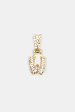 Iced Mini Bubble Pendant - Gold