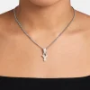 Iced Mini Bubble Pendant & Micro Cuban Chain - White