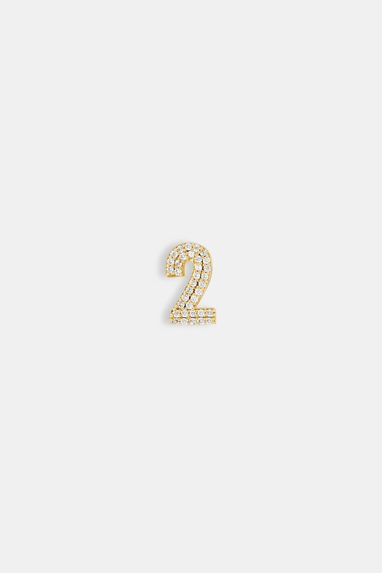 Iced 12mm Number Pendant
