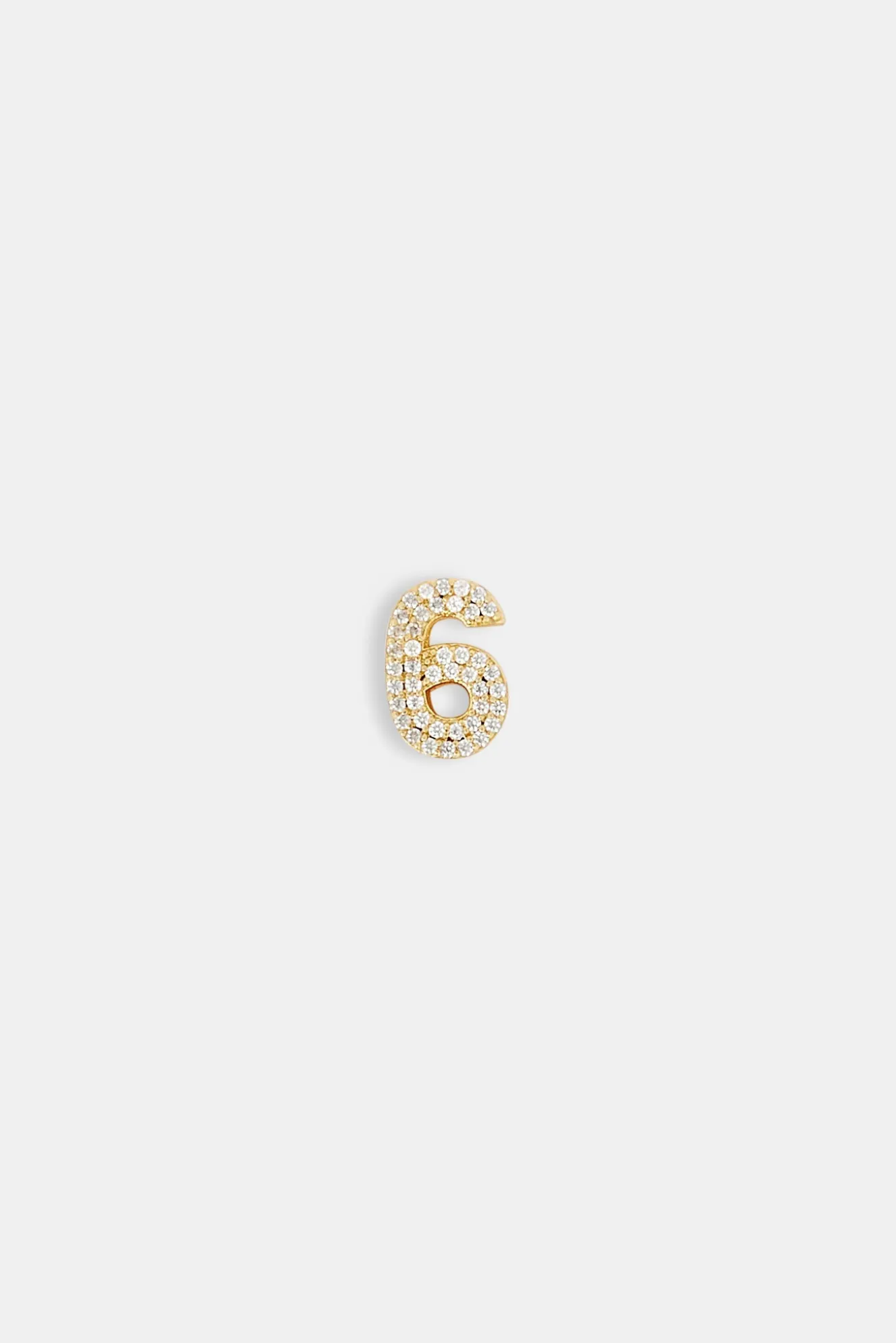 Iced 12mm Number Pendant