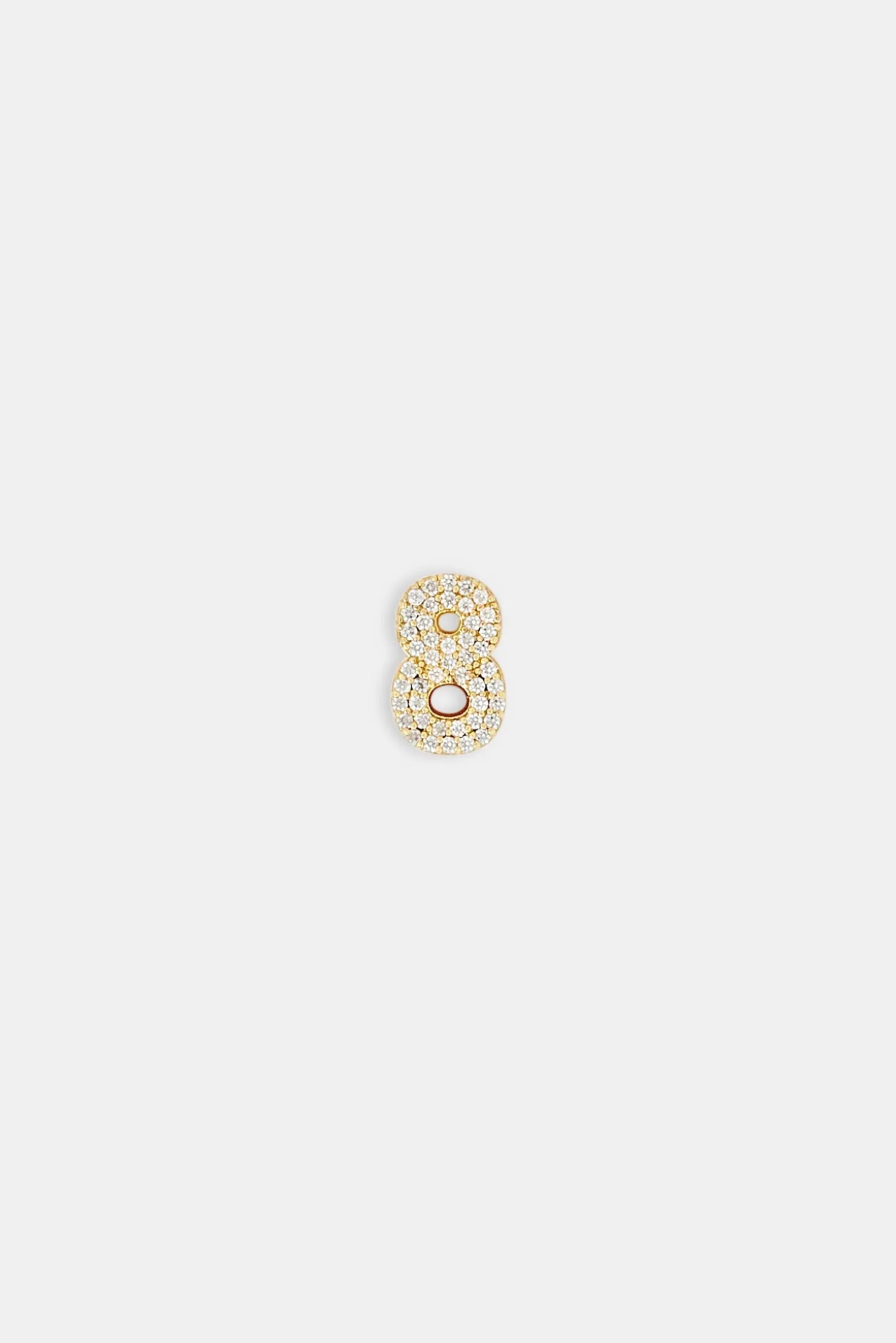 Iced 12mm Number Pendant