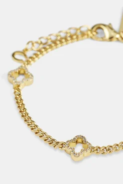 Iced Motif Outline Micro Cuban Bracelet - 2.5mm