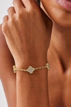 Iced Motif Rolo Link Bracelet - 12mm