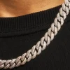 Iced Out Cuban Bracelet & Chain - 8mm - White