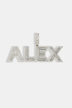 Iced Outline Letter Pendant - 22mm