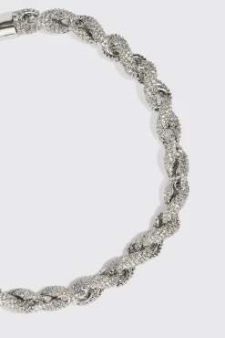 Iced Rope Bracelet - 6mm - White