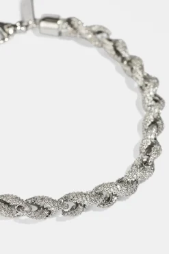 Iced Rope Bracelet - 6mm - White