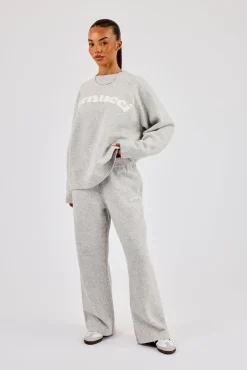 Knit Logo Jogger - Grey