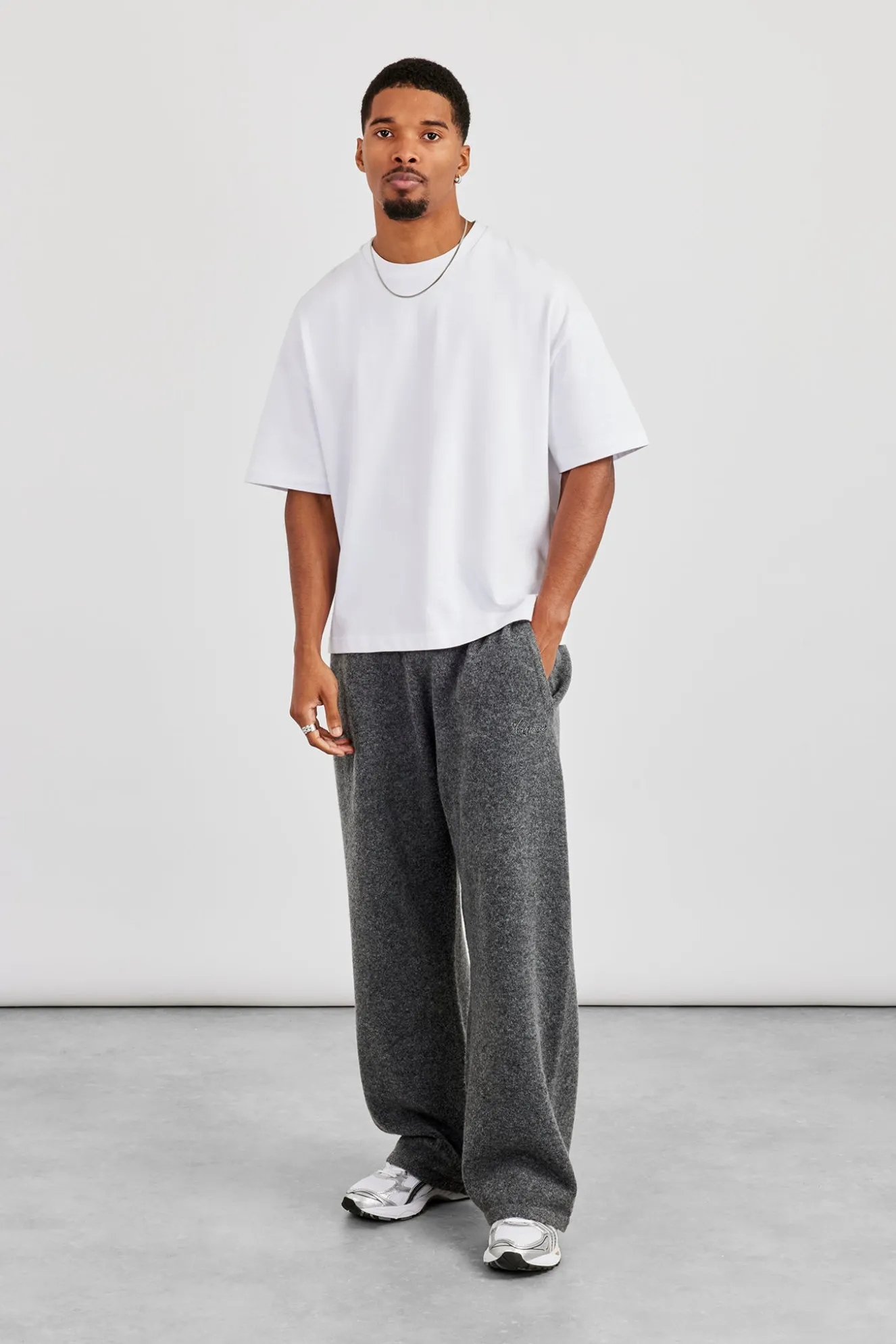 Knitted Relaxed Jogger - Grey