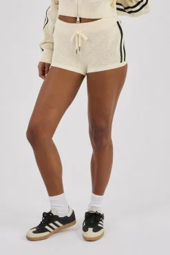 Knitted Taping Micro Short - Off White