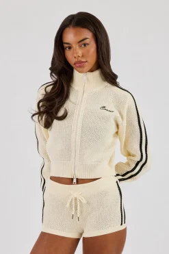Knitted Taping Micro Short - Off White
