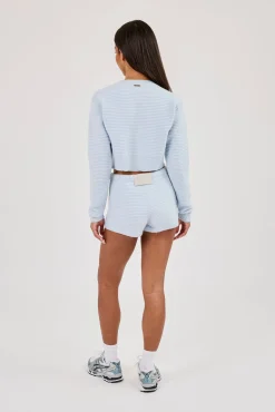 Lightweight Knitted Cardigan & Short  Baby Blue