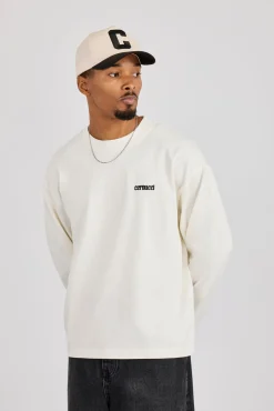 Long Sleeve Rio Graphic Print T-Shirt - Off White