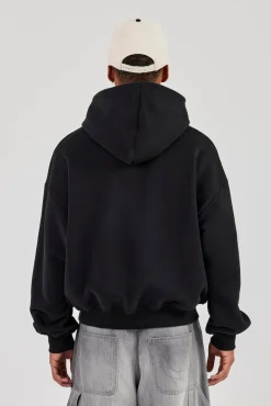 Mens Boxy Hoodie - Black