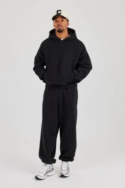 Mens Boxy Hoodie - Black