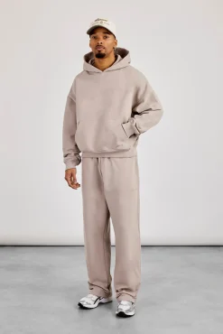 Mens Boxy Hoodie & Relaxed Jogger - Stone