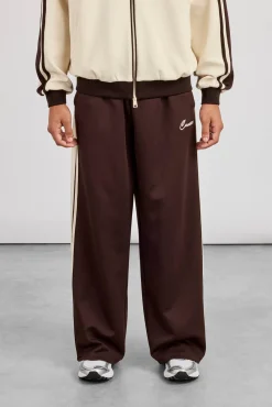 Mens Contrast Detail Baggy Track Pant - Chocolate