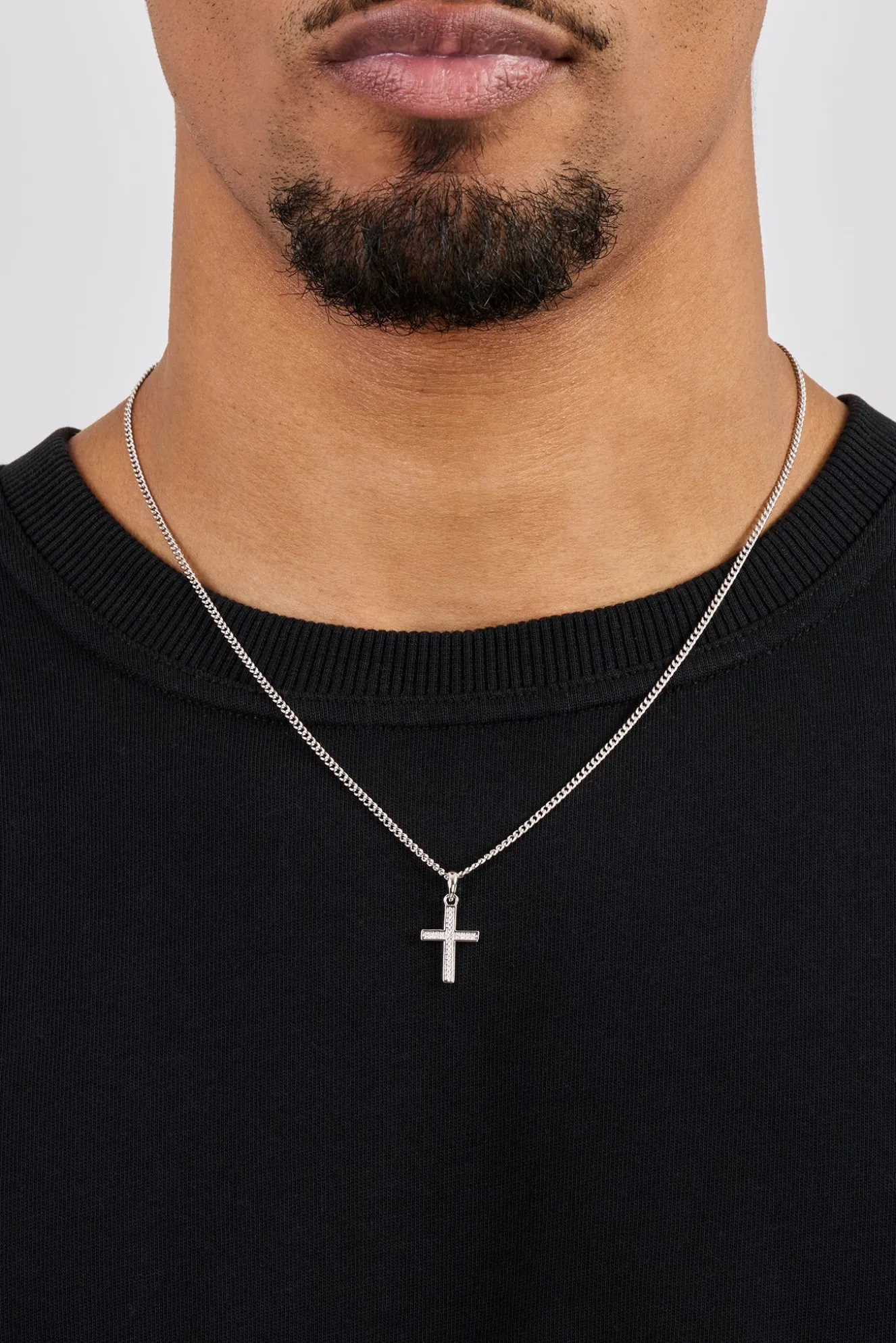 Micro Iced Cross Necklace - 15mm