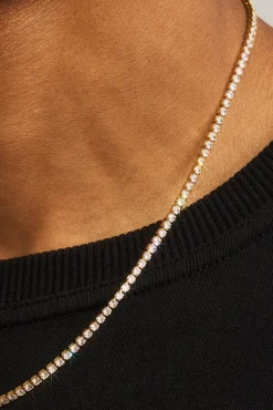 Micro Tennis Bracelet & Chain - 2.5mm - Gold