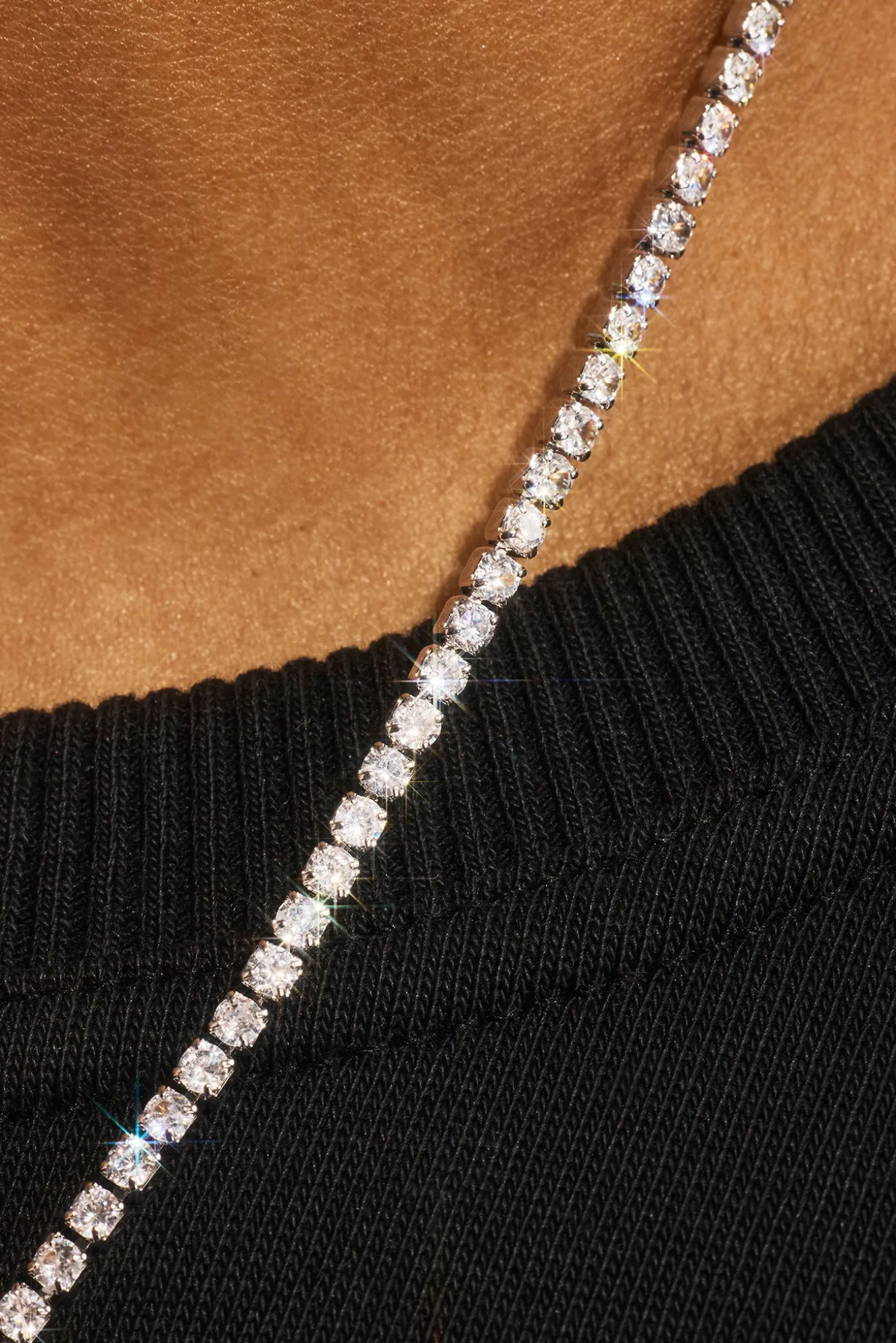 Micro Tennis Chain & Bracelet - White