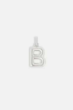 Mini Polished Balloon Letter Pendant - 20mm