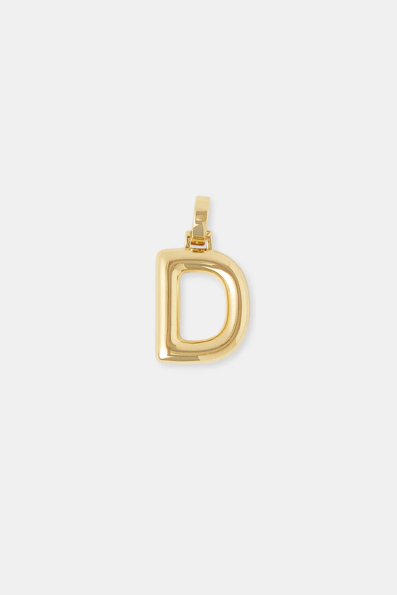 Mini Polished Balloon Letter Pendant - 20m - Gold
