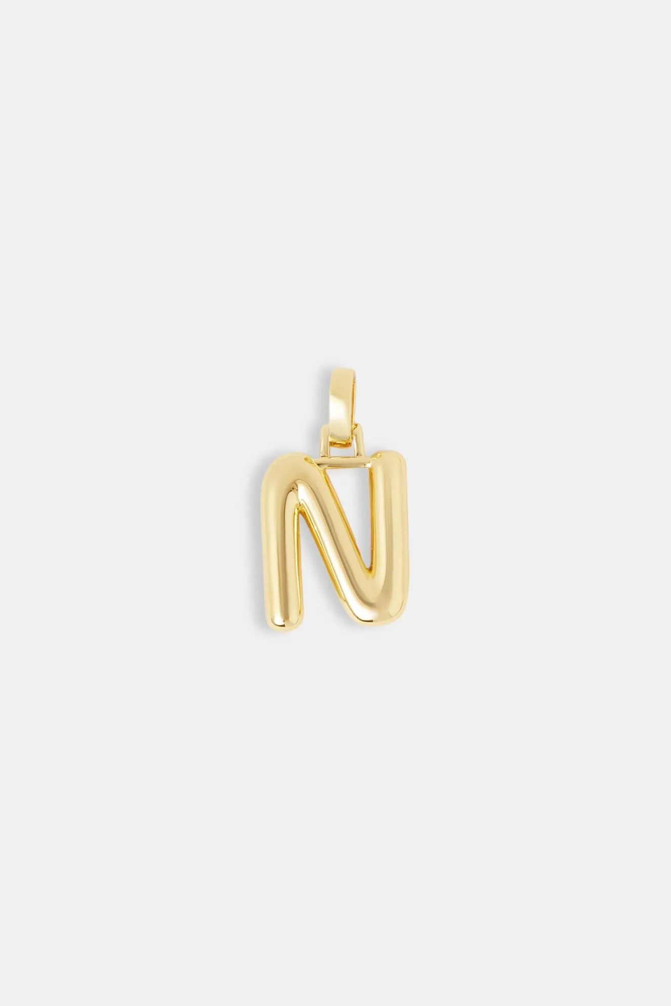Mini Polished Balloon Letter Pendant - 20m - Gold