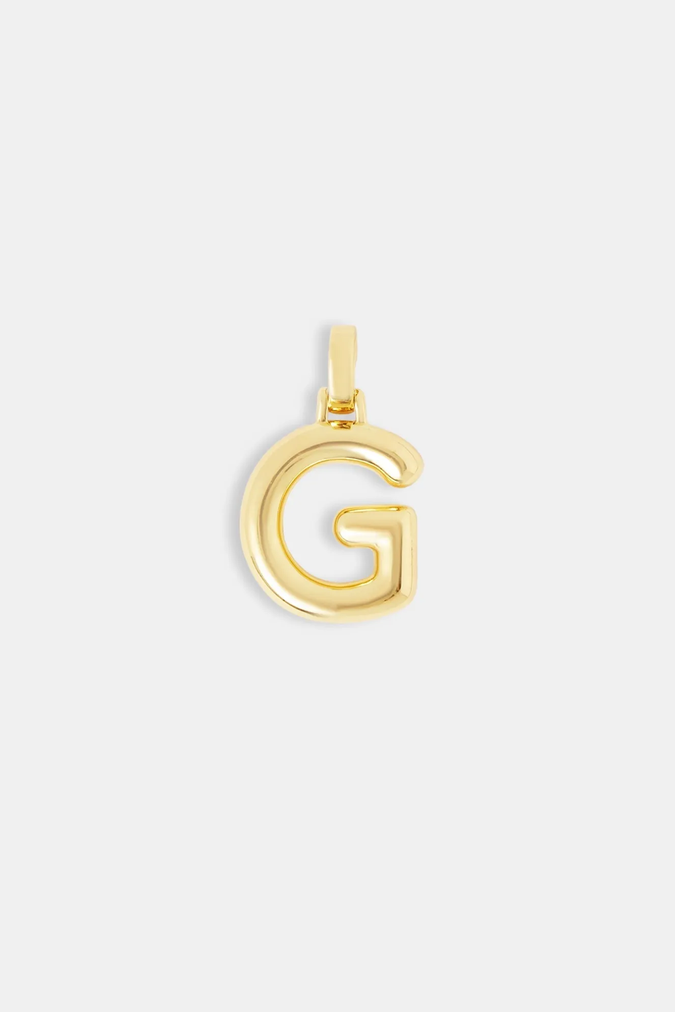 Mini Polished Balloon Letter Pendant - 20m - Gold