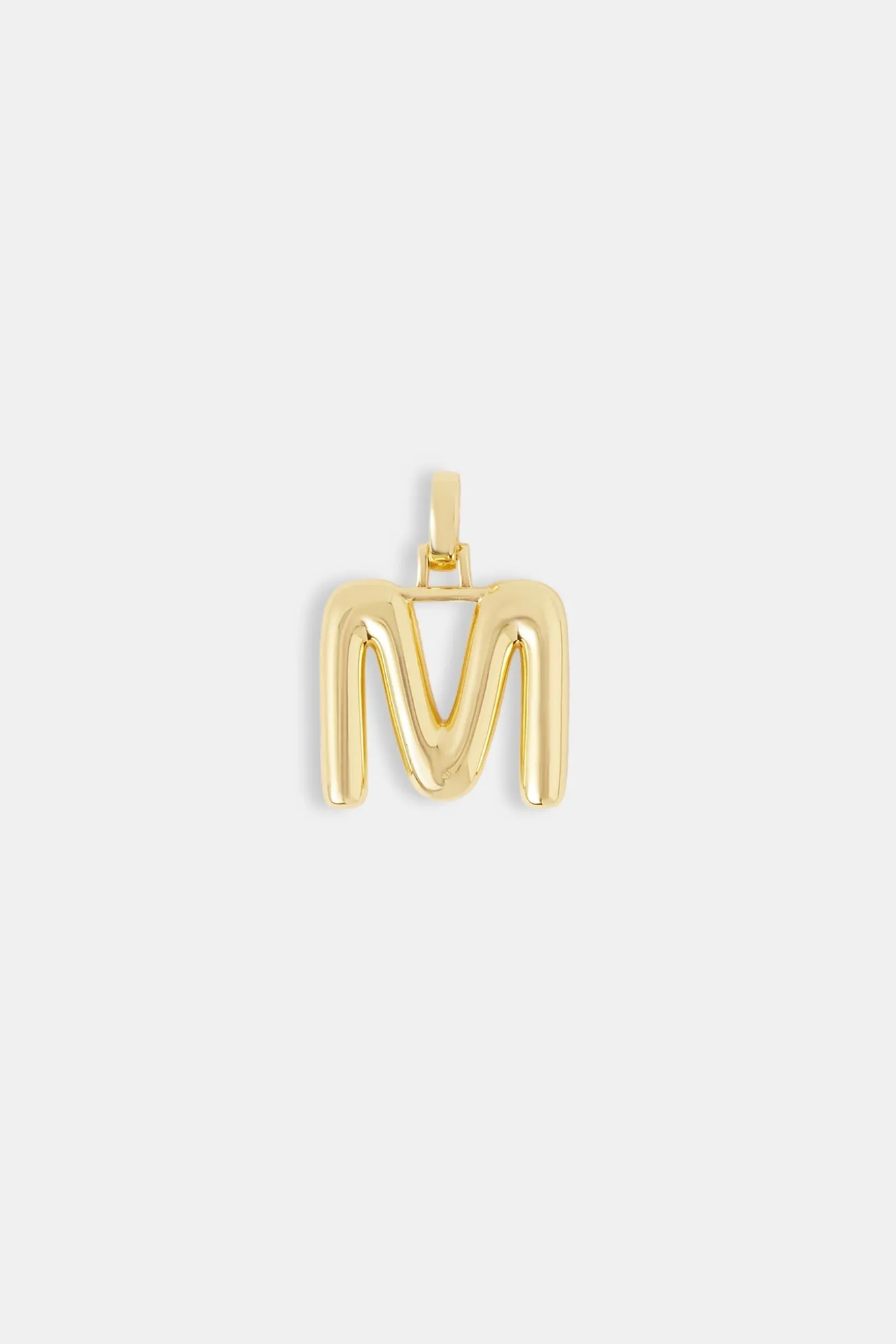 Mini Polished Balloon Letter Pendant - 20m - Gold