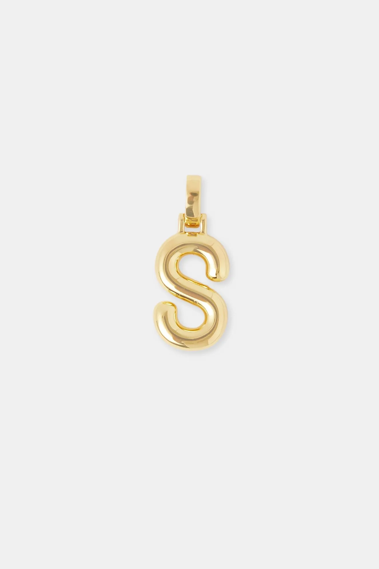 Mini Polished Balloon Letter Pendant - 20m - Gold