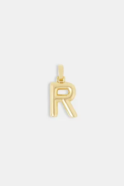 Mini Polished Balloon Letter Pendant - 20m - Gold