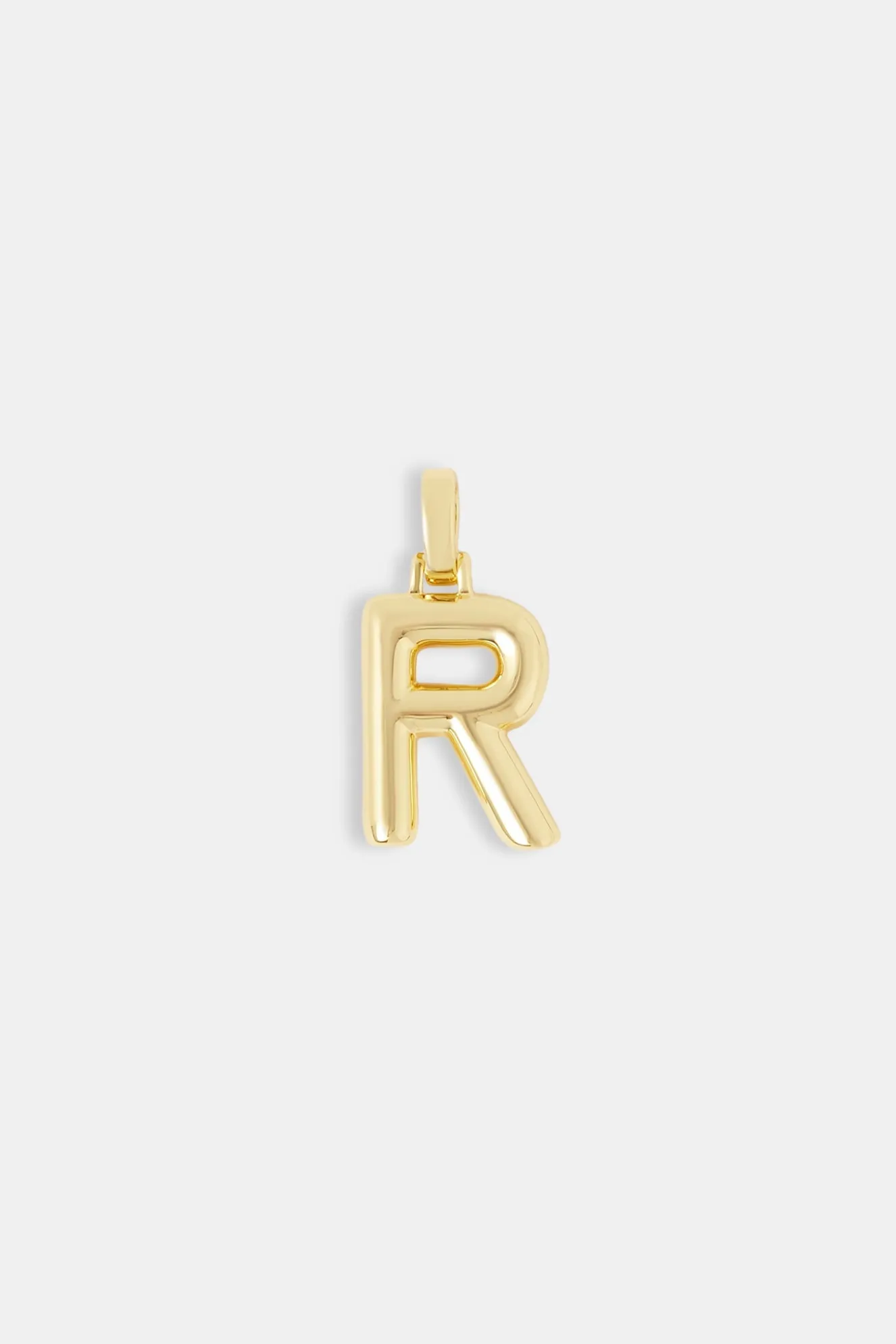 Mini Polished Balloon Letter Pendant - 20m - Gold