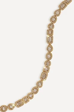 Mixed Shape Cluster Bracelet - 6mm - Gold