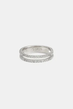 Moissanite Double Row Ring - 5mm
