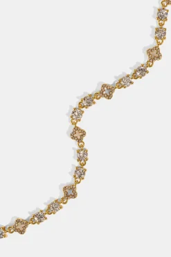 Motif & Circle CZ Multigem Chain - 6mm - Gold